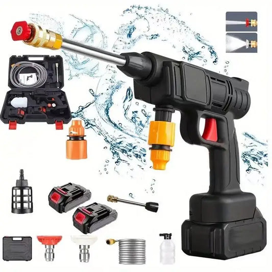 Cordless car washing machine high-pressure water gun household commercial portable rechargeable lithium battery electric cleaning artifact