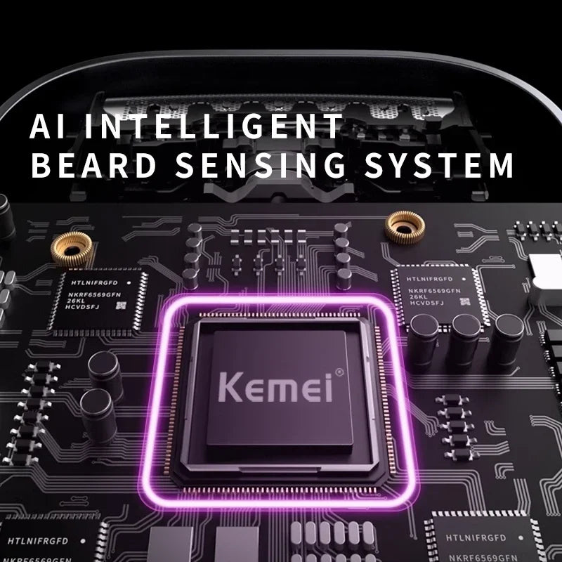 Kemei KM-T82 Usb Reciprocating Electric Shaver Washable Digital Display Professional Electric Portable Travel beard trimmer