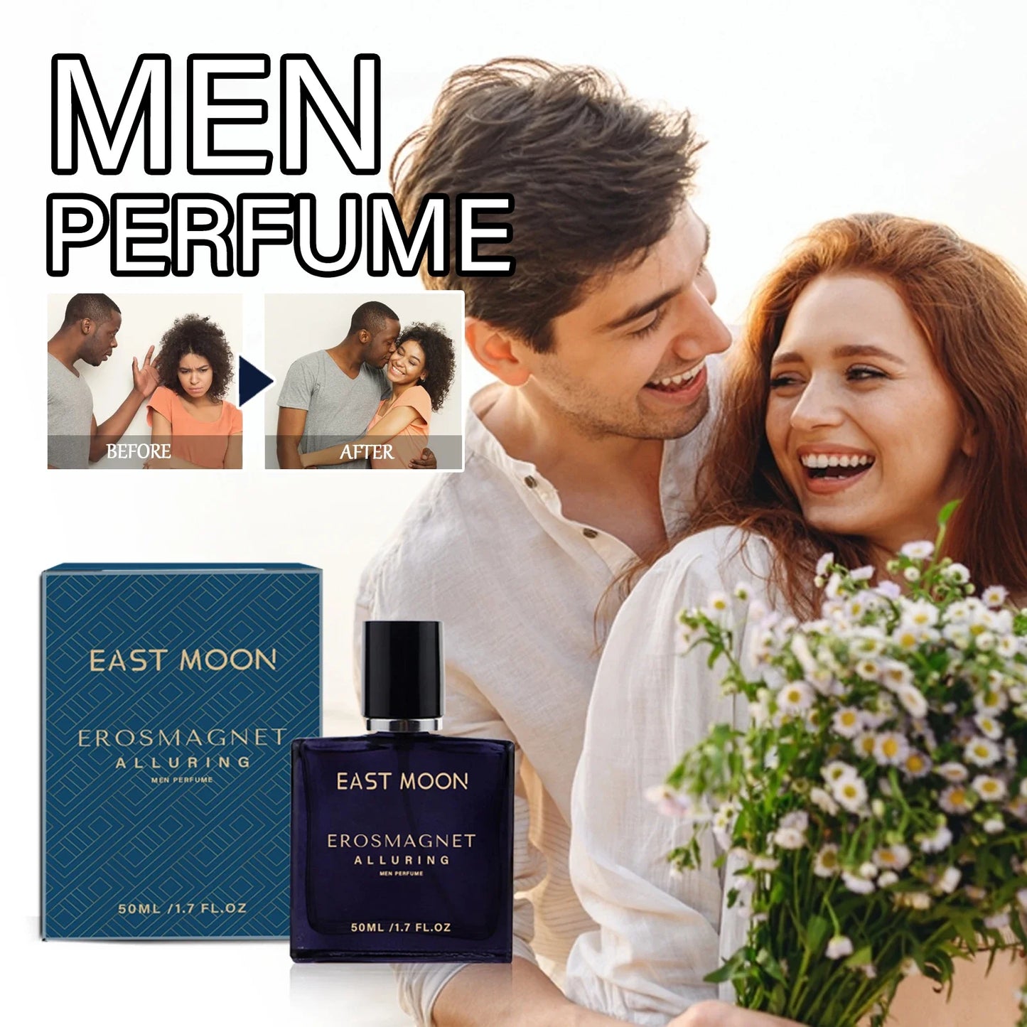 East Moon Charming Perfume For Men Collagen Cream Moisturizing Ointment Lasting Fragrance Release Charm Dating Romantic Perfume