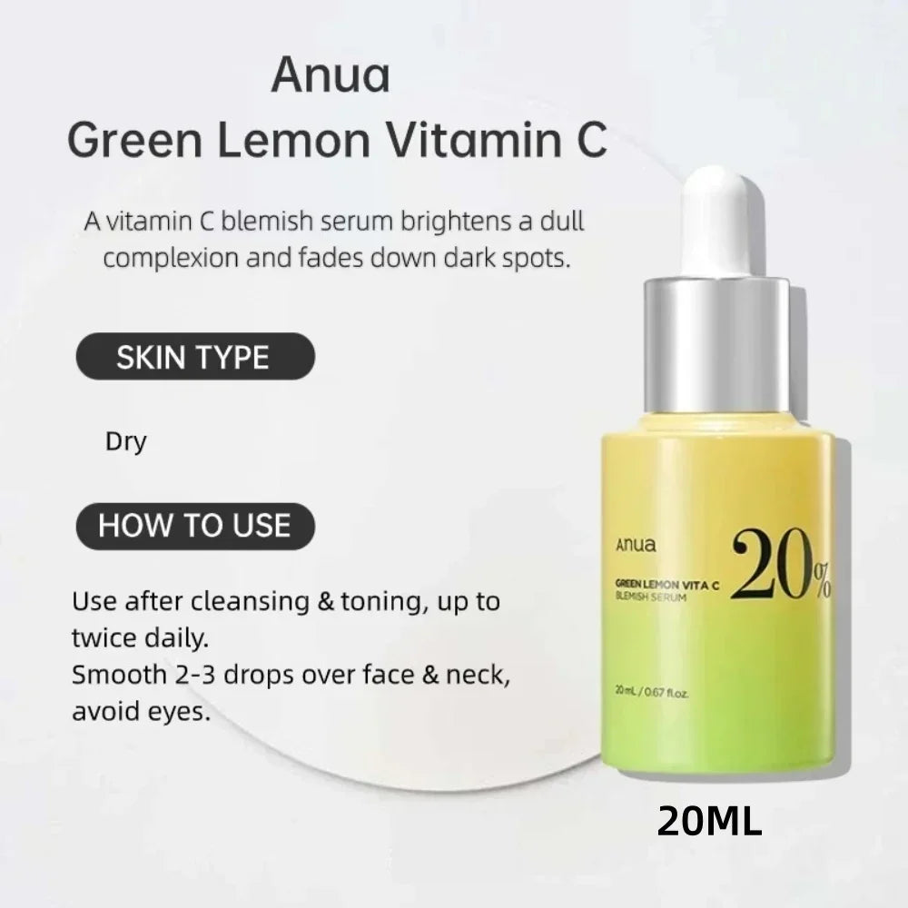 Anua Skincare Products 70% Nicotinamide Essence Black Spot Serum Lemon Vitamin C and Peach Essence 30ml Korean Skin Care