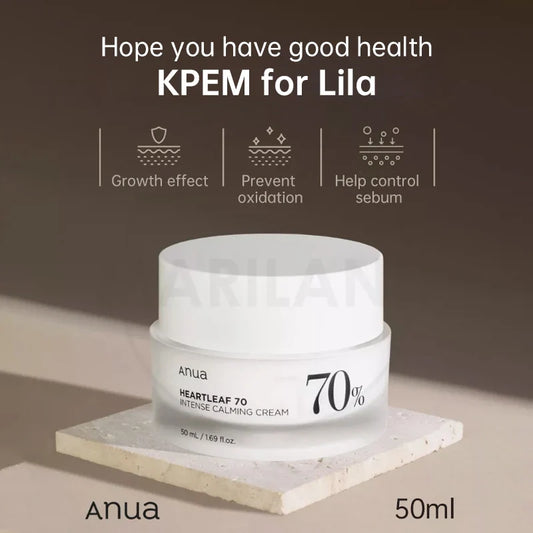 ANUA Heartleaf 70 Intense Calming Cream 70% Original Korean Skincare Products Recovery Moisturizing Nourishing Whitening Cream