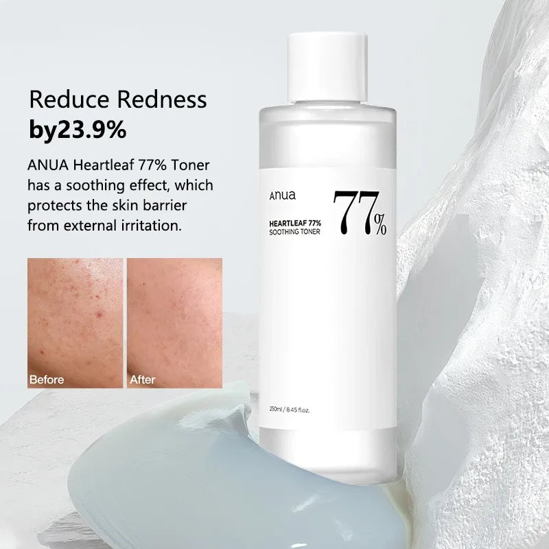 Anua Heartleaf 77 Face Acne Toner Cleaning Oil and 77 Toner Pads Face Pore Care Beauty Products Daily moisturizer Skincare Set