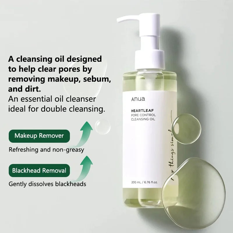 Anua Heartleaf 77 Face Acne Toner Cleaning Oil and 77 Toner Pads Face Pore Care Beauty Products Daily moisturizer Skincare Set