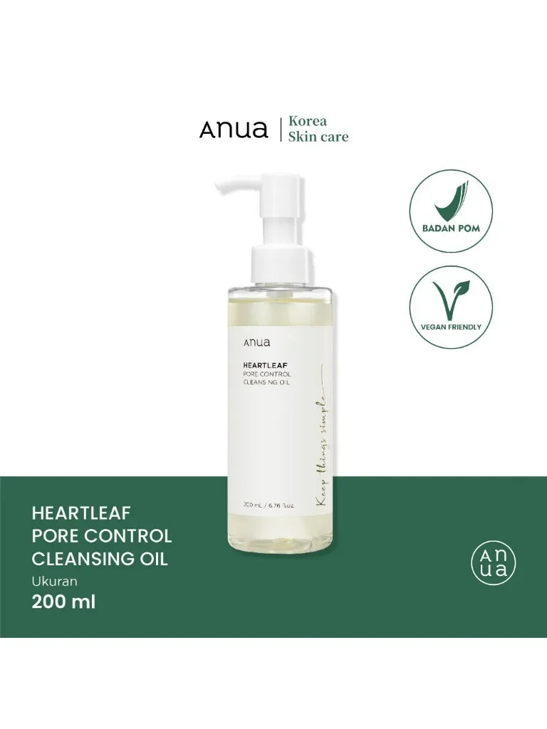 ANUA korean skin care  Control Cleansing Oil Facial Oil Cleanser Makeup Remover Blackhead Remover Korean Skincare 200ml Original