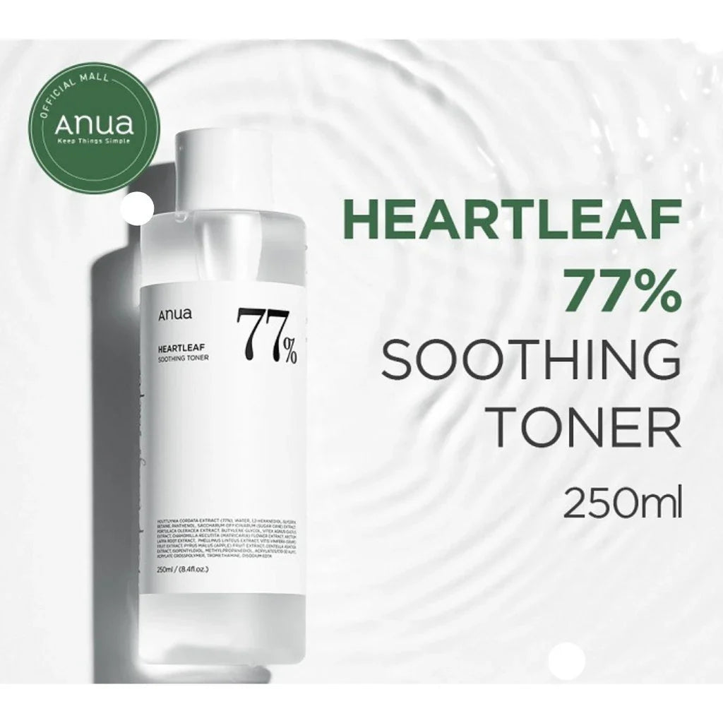 Anua Heartleaf 77 Face Acne Toner Cleaning Oil and 77 Toner Pads Face Pore Care Beauty Products Daily moisturizer Skincare Set