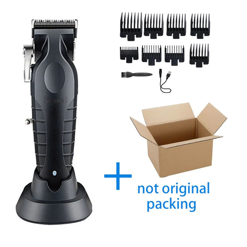 KM2296 Kemei Original Professional Rechargeable Hair Trimmer Adjustable Hair Clipper USB Carving Barber Salon