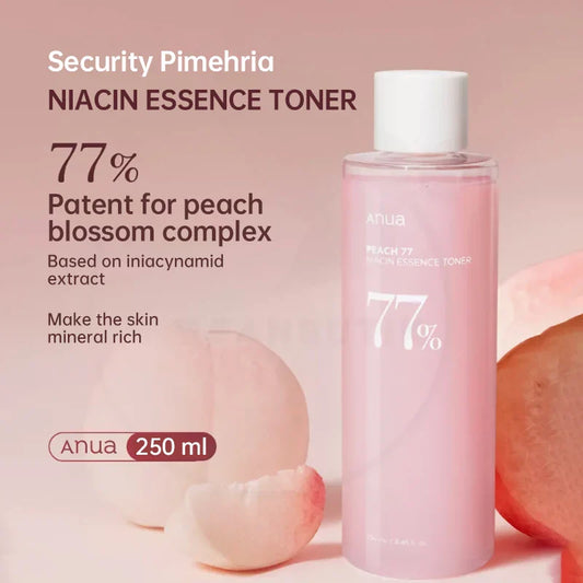 Anua Peach 77 Niacin Essence Toner 250ml AHA Vitamin C Ceramide Hyaluronic Acid Niacinamide Panthenol Whitening Korean Skin Care