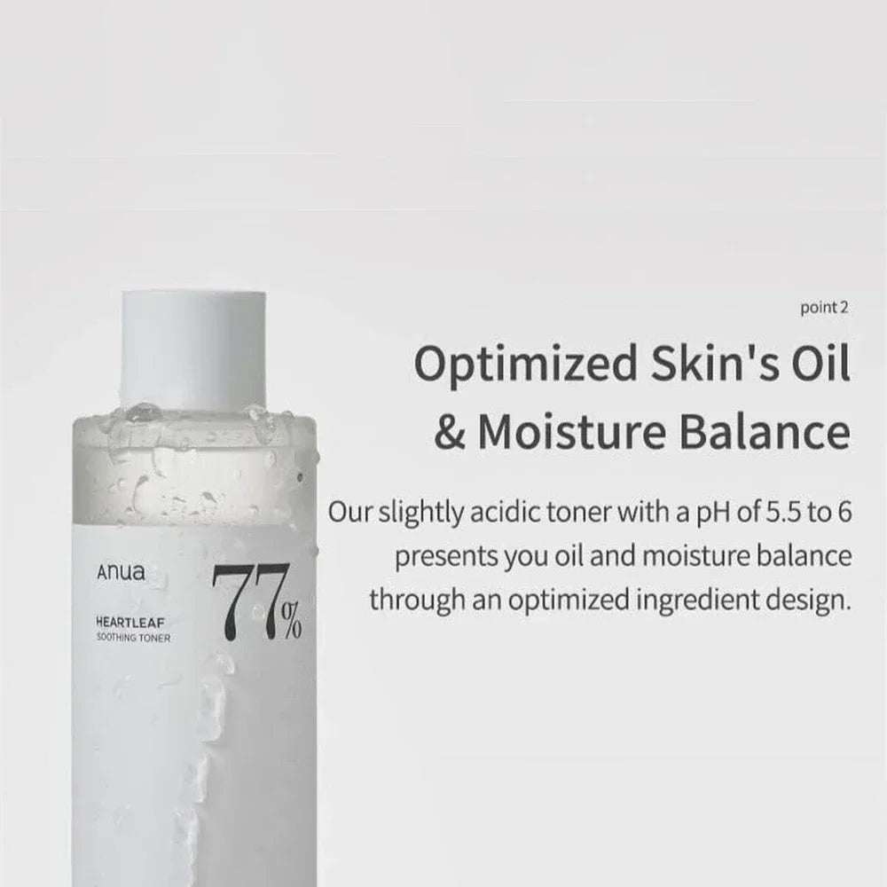 Anua Korean Skin Care Heartleaf 77% Moisturizing Toner Makeup Remover Lotion Blackhead Moisturizing Oil Control Deep Cleansing