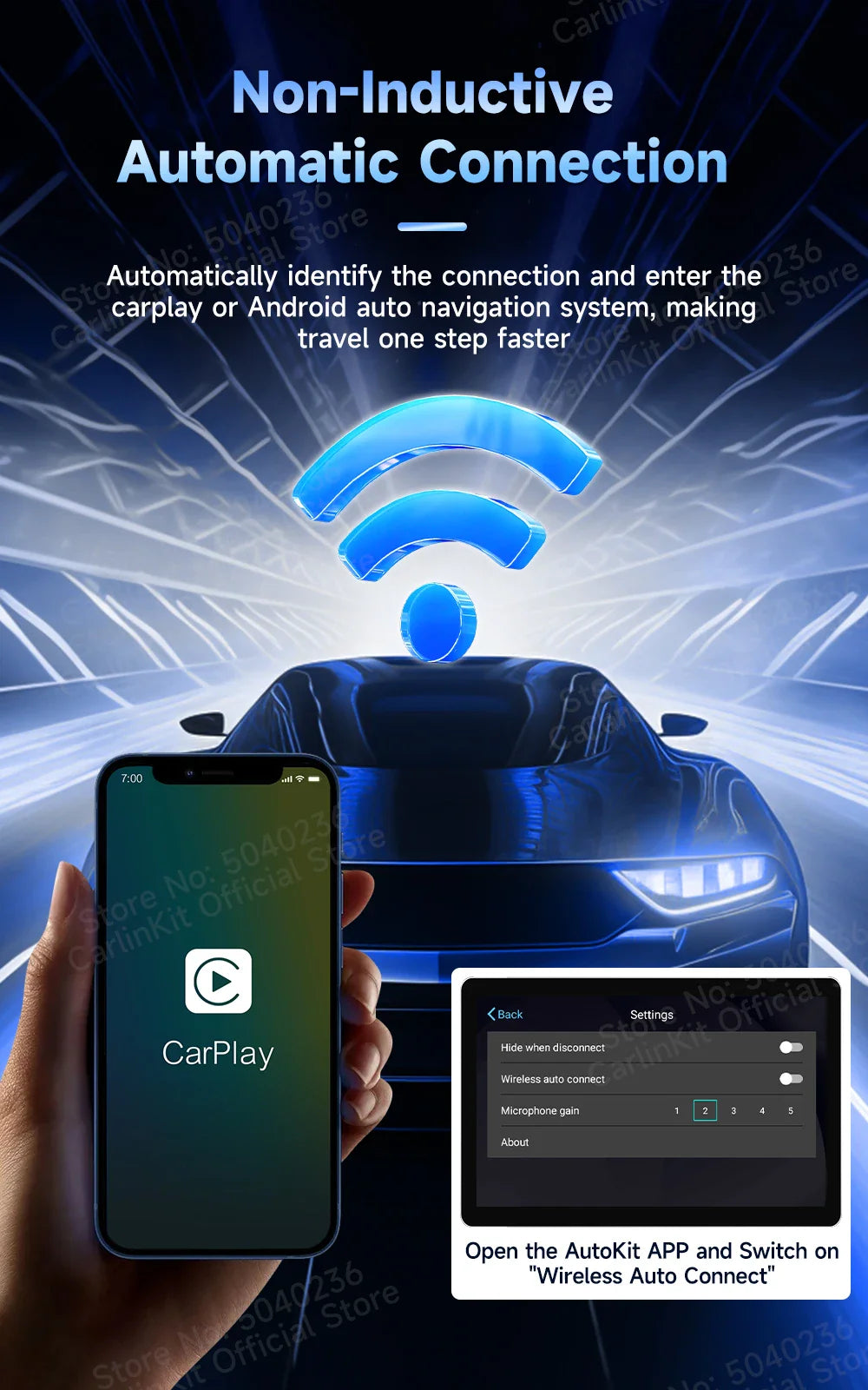 CarlinKit UHD Android 13 Smart TV Box Qualcomm 8-Core Wireless CarPlay Android Auto Adapter GPS HDMI Video Output CarPlay Ai Box