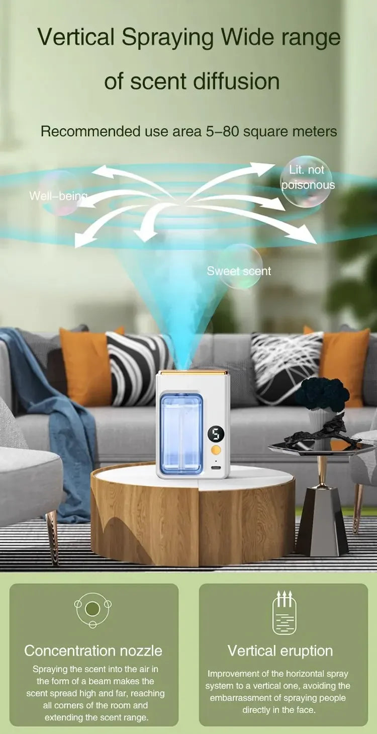 Xiaomi Automatic Diffuser Aromatherapy Car Perfume with Display Essential Oil Humidifier Bathroom Deodorization Air Freshener