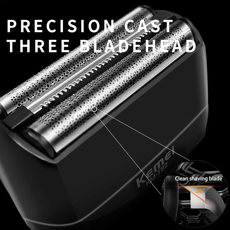 Kemei KM-T82 Usb Reciprocating Electric Shaver Washable Digital Display Professional Electric Portable Travel beard trimmer
