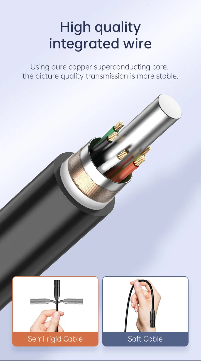 4.3IPS Screen, Industrial Endoscope, IP67 Waterproof LED Camera HD1080P Pipe, Sewer Car Inspection, Endoscope