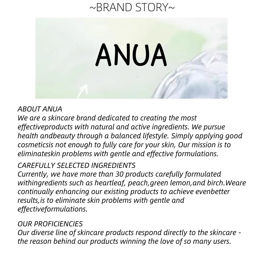 Anua Skincare Products 70% Nicotinamide Essence Black Spot Serum Lemon Vitamin C and Peach Essence 30ml Korean Skin Care