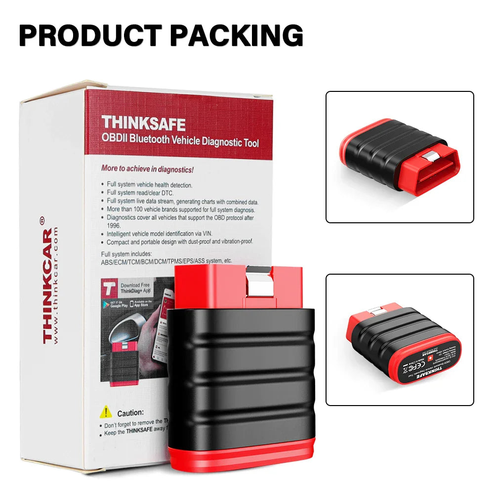 Thinkcar Thinksafe Bluetooth OBD2 Automotive Scanner Car Code Reader 5 Reset All System OBD 2 Auto Diagnostic Tools PK Thinkdiag