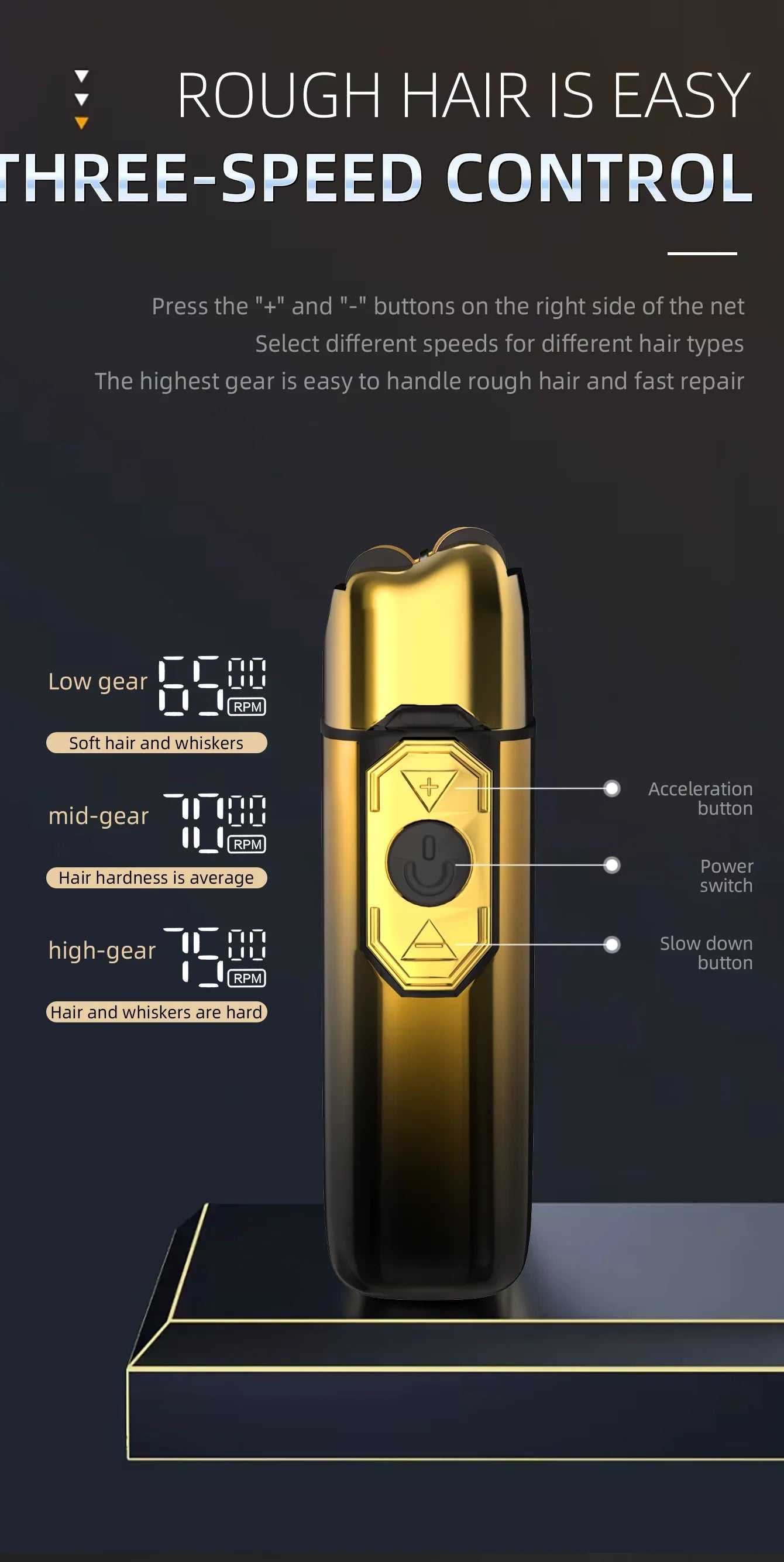 Kemei TX10 New Electric Shaver with LED Display Screen Rechargeable Hair Beard Razor Bald Head Shaving for Men