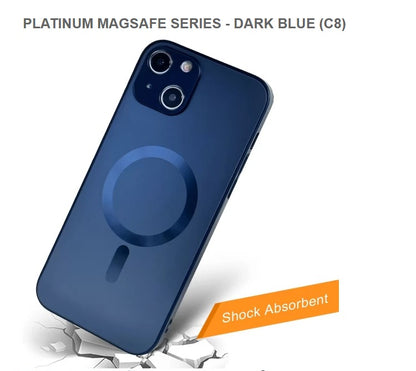 Speck MagaSafe Case for iPhone 15 Platinum Dark Blue, Wireless Charging