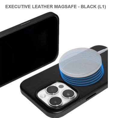 Spec-Executive Leather Megasafe Mobile Case for Iphone15pro-Black, Free Shipping