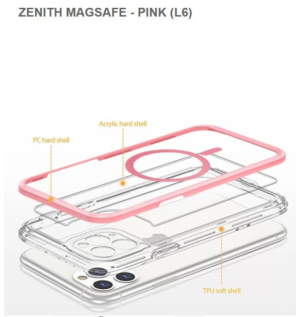 Spec-Zenith Meagsafe Mobile Case for Iphone15 pro-Pink , Free Shipping