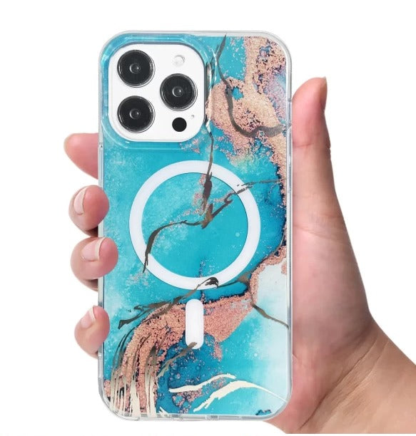 Spec-Amuse Megasafe Marble Ferozee for Iphone 15pro-Get Free Shipping