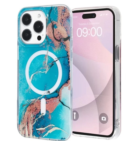 Spec-Amuse Megasafe Marble Ferozee for Iphone 15pro-Get Free Shipping