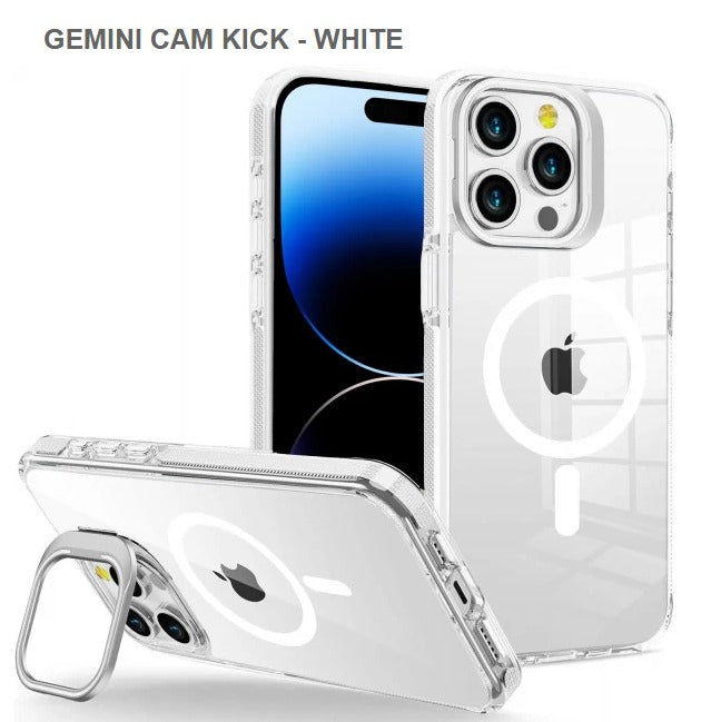 Cam Kick Mobile Cover for Iphone 15Pro -White-Get Free Shipping !