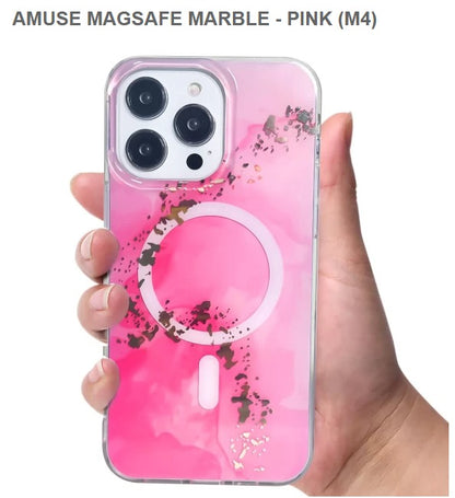 Spec-Amuse Megasafe Marble Pink Mobile Case for Iphone15pro-Get Free Shipping