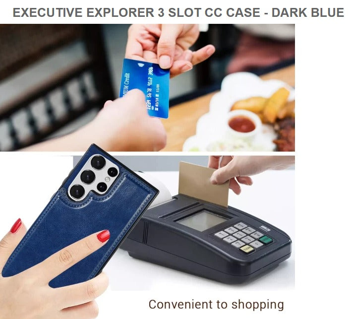 Executive Explorer 3 SlotCC Mobile Case for Samsung S23Ultra-Blue-Free Shipping