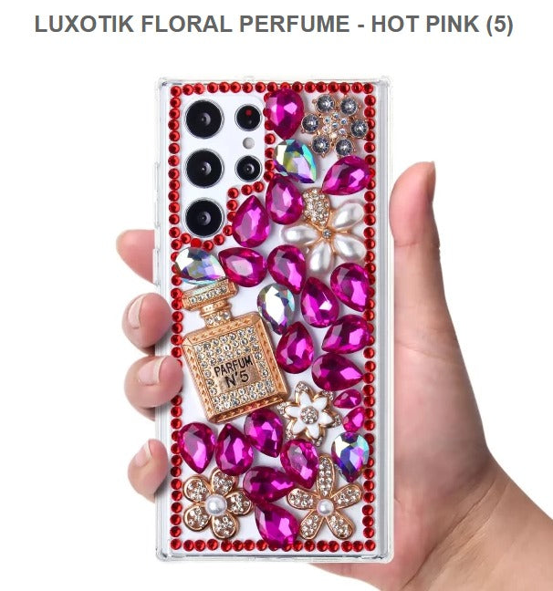 Luxotik Floral Perfume For Samsung S23Ultra -Hot Pink-Get Free Shipping Today!