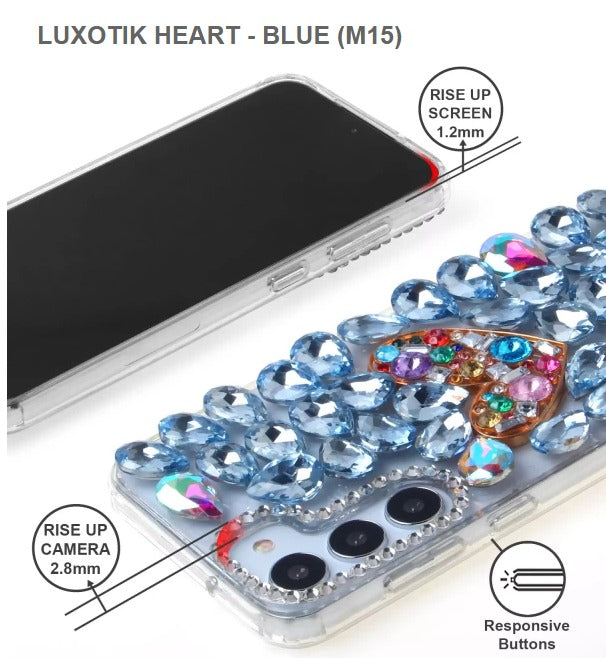 Luxotik Heart Mobile Cover For Samsung S23Plus-Blue