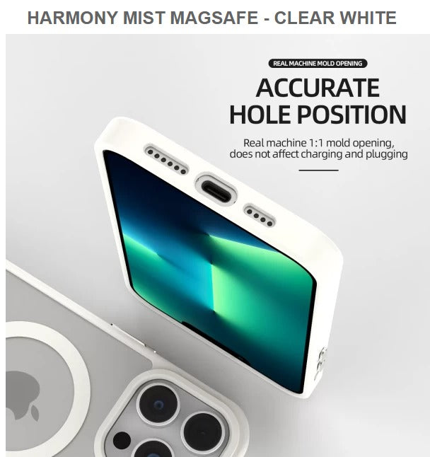 HARMONY MIST MEGASAFE Mobile Case for Iphone12& 12pro -Clear White-Free Shipping