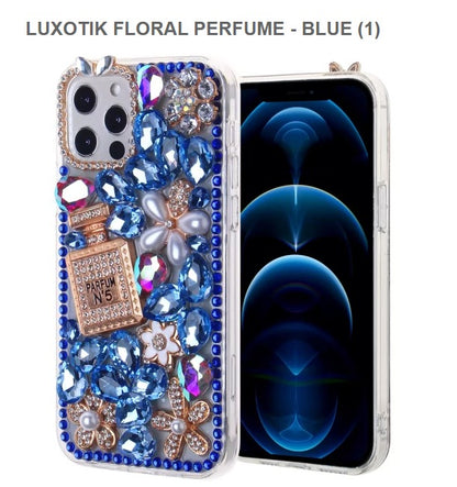 LUXOTIK FLORAL PERFUME Mobile Cover for Iphone 12 & 12 Pro -Blue-Free Shipping