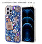 LUXOTIK FLORAL PERFUME Mobile Cover for Iphone 12 & 12 Pro -Blue-Free Shipping