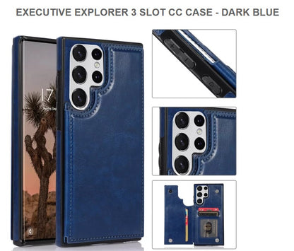 Executive Explorer 3 SlotCC Mobile Case for Samsung S23Ultra-Blue-Free Shipping