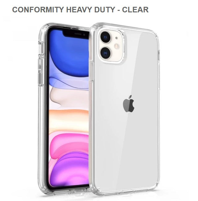 Conformity Heavy Duty Mobile Cover For Iphone 11 &11Pro -Clear-Get Free Shipping