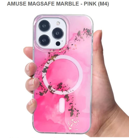 AMUSE MEGASAFE MARBLE PINK Mobile Case for Iphone 15Pro Max-Get Free Shipping