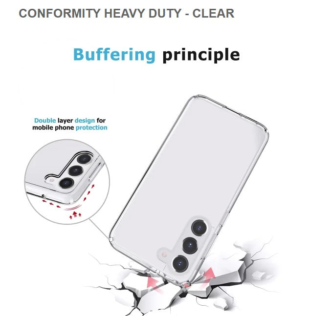 Conformity Heavy Duty Mobile Case For Samsung S23Plus-Clear