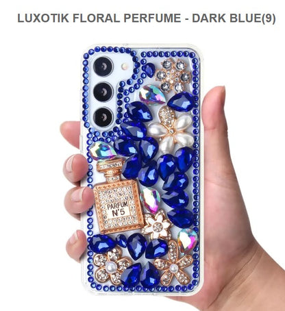 Luxotik Floral Perfume Mobile Cover For Samsung S23Plus-Blue