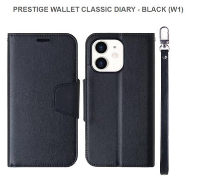 Prestige Wallet Dairy Mobile Cover For Iphone 11&11Pro-Black-Free Shipping