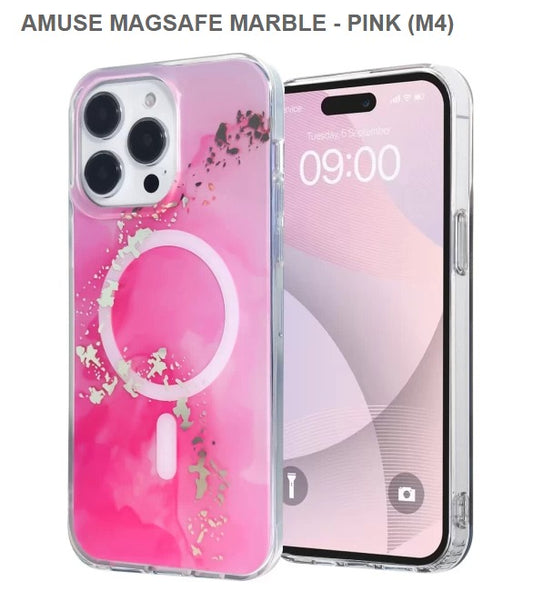 AMUSE MEGASAFE MARBLE PINK Mobile Case for Iphone 15Pro Max-Get Free Shipping