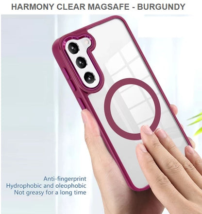 Harmony Clear Megasafe Mobile Cover For Samsung S23Plus-Burgundy